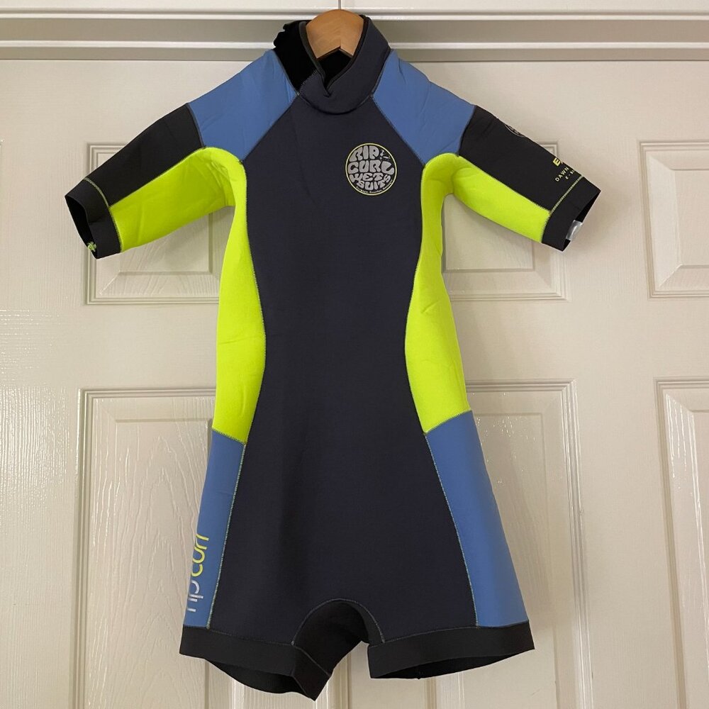 Rip Curl Dawn Patrol 2mm Back Zip Spring Shorty Wetsuit Blue - Picture 3 of 11